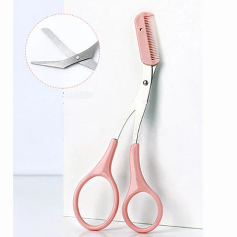 Eyebrow Trimmer Scissor with Comb Grooming Shaping Shaver