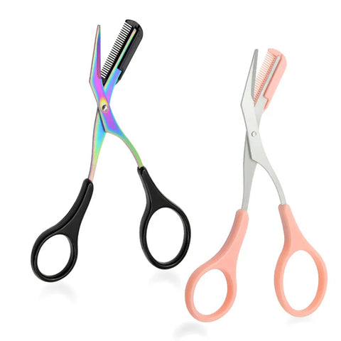 Eyebrow Trimmer Scissor with Comb Grooming Shaping Shaver