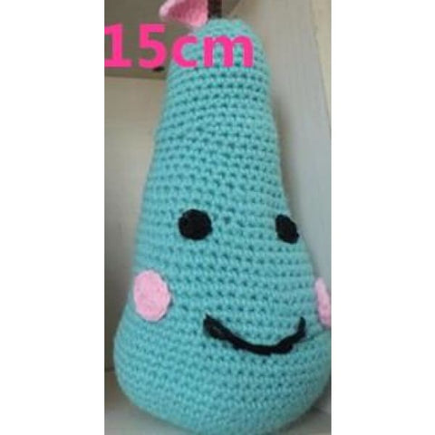 Knitted Pear Baby Bedding Pillow - blue 15cm - Pillows