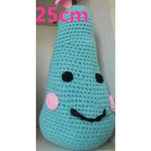 Knitted Pear Baby Bedding Pillow - blue 25cm - Pillows