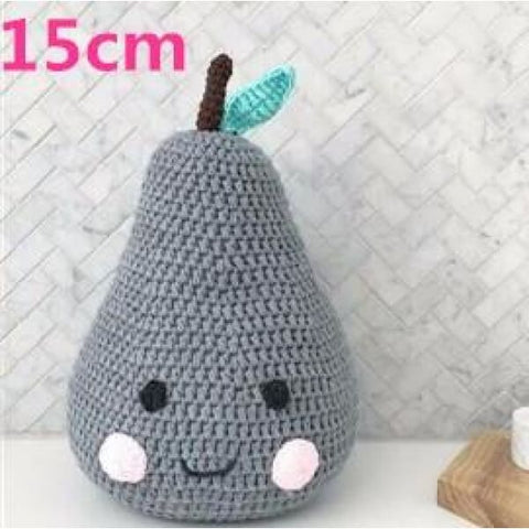Knitted Pear Baby Bedding Pillow - gray 15cm - Pillows