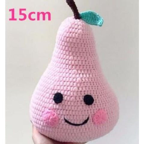 Knitted Pear Baby Bedding Pillow - pink 15cm - Pillows