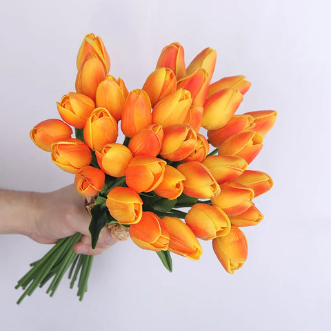 10PCS Fake Tulips Artificial Flower Real Touch for Home Decoration