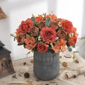 Artificial Flowers Retro Silk Rose Bouquet Peony Vintage Fake Plants Home Accessories