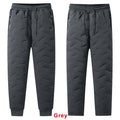 Winter Zip Pockets Thicken Fleece Sweatpants Waterproof Thermal Men Trousers