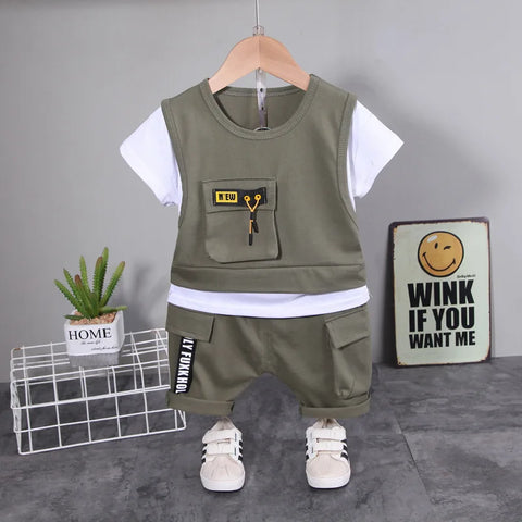 Boy Toddler Two Pieces/Sets Casual Tracksuit Clothes