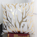 Gold Bronzing Cotton Polyester Neoclassical Pillow Cases Sofa Decorative Pillows