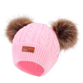 Faux Fur Winter Double Pompom Hat For Babies