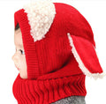 Warm Knitted Hooded Scarf Earflap Baby Hat