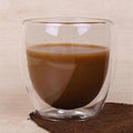 Double Coffee Mugs With Handle Insulation Double Wall Glass Tea Cup