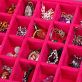 24 Grids Velvet Jewelry Box Organizer