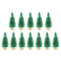 12pcs Mini Christmas Pine Tree Ornaments For Home & Office Decorations