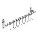 Wall Mounted Utensil Rack Stainless Steel Hanging Kitchen Rail with Removable Hooks Hanger