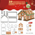 Stainless Steel Christmas Cookie Cutters Set Mold Gingerbread House Biscoito Biscuit Mould Xmas Tree Baking Accessories 2022