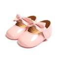 Newborn-Toddler Leather With Bow Soft Soled Non-Slip Shoes