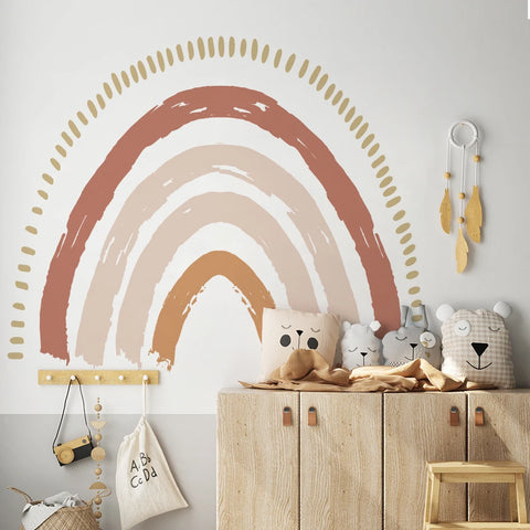 Big Rainbow Home Decor Wall Sticker Self-Adhesive for Children's Room Nursery Nordic Kid Stickers