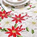 Popular Satin Embroidery Christmas Table Tablecloth Cover