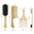Hairdressing Bamboo Comb Massage Wide Styling Set for Professional Hair Salon Styling