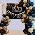 40pcs 12inch Gold Black Mixed Confetti Latex Balloons Party Decorations