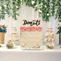 Wooden Donut Stand Wall Dessert Glazing Table Kids Birthday Party & Baby Shower