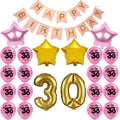 1set Happy Birthday Banner Balloon - Pink 30