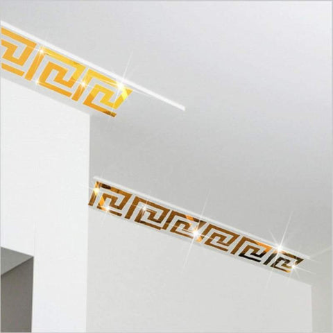 3D Crystal Mirror Decorative Wall Stickers-10pcs/lot - Golden - Wall Sticker
