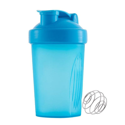 400 Ml Whey Protein Powder Mixing Bottle Sports Fitness Gym Bottle Outdoor Portable Plastic Drinking Bottle Sports Shaker Bottle - blue 