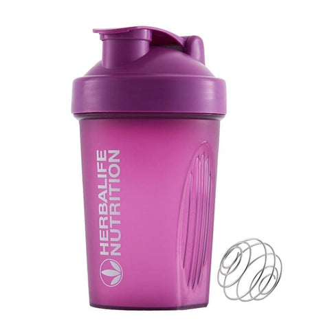 400 Ml Whey Protein Powder Mixing Bottle Sports Fitness Gym Bottle Outdoor Portable Plastic Drinking Bottle Sports Shaker Bottle - purple - 