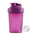 400 Ml Whey Protein Powder Mixing Bottle Sports Fitness Gym Bottle Outdoor Portable Plastic Drinking Bottle Sports Shaker Bottle - purple 