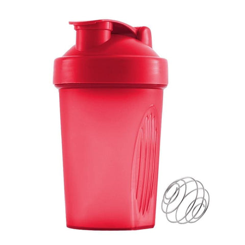 400 Ml Whey Protein Powder Mixing Bottle Sports Fitness Gym Bottle Outdoor Portable Plastic Drinking Bottle Sports Shaker Bottle - red 