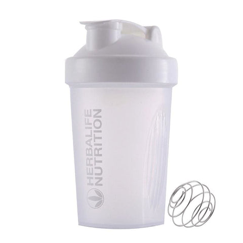 400 Ml Whey Protein Powder Mixing Bottle Sports Fitness Gym Bottle Outdoor Portable Plastic Drinking Bottle Sports Shaker Bottle - white - 