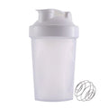 400 Ml Whey Protein Powder Mixing Bottle Sports Fitness Gym Bottle Outdoor Portable Plastic Drinking Bottle Sports Shaker Bottle - white 