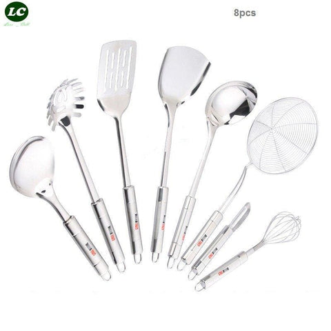 8 Pc Stainless Steel Kitchenware Cooking Tool Set - Kitchen Gadgets