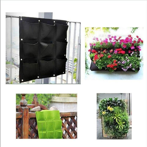 9 Pockets Planter On Wall - Flower Pots & Planters
