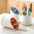 Plastic Cutlery Storage Holder Drying Rack Knife Spoon Container