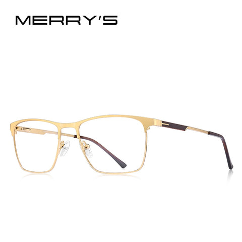 MERRYS Men Luxury Titanium Alloy Optics Glasses Ultralight Myopia Prescription