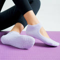 Ballet Pilates Socks Anti-Slip Breathable Backless Yoga Ankle Socks
