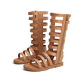 Leather Toddler High Top Roman Gladiator Sandals