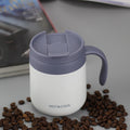 Double Wall Insulated Mugs With Handle Lid and Mixing Spoon