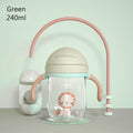 Baby Sippy Cup Drinking Water Bottle Leakproof V-Straw Anti-choked Handle/Shoulder Strap Cup