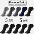 10 Pairs Bamboo Fiber Men Breathable Ankle Socks