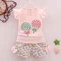 Two Pieces Cotton Clothing Sets for Baby Girls