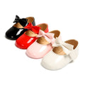 Newborn-Toddler Leather With Bow Soft Soled Non-Slip Shoes