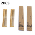 2PCS Natural Bamboo Made Comb