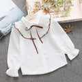 2-8 Years Old Chiffon Puff Long Sleeve Blouse for Girls