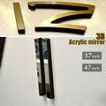 3D DIY Large Wall Acrylic Mirror Sticker Oversize Clock Quartz