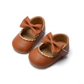 Infant Toddler Bowknot Leather Soft-Sole Flat Shoes