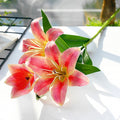 3D Printing Lily Branch Real Looking Artificial Flowers for Home Wedding & Decoration