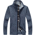 Men's Knitted Thick  Zipper Sweater Coat Wool Warm Casual Knitwear
