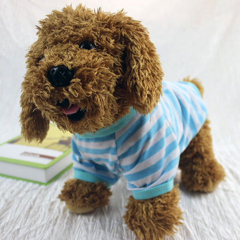 Soft Stripe Puppy Vest Dog T-shirt